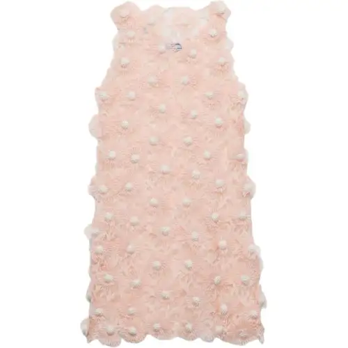 PRADA Sleeveless Dress Women's Snowflake Gypsum Fibrosum Pink