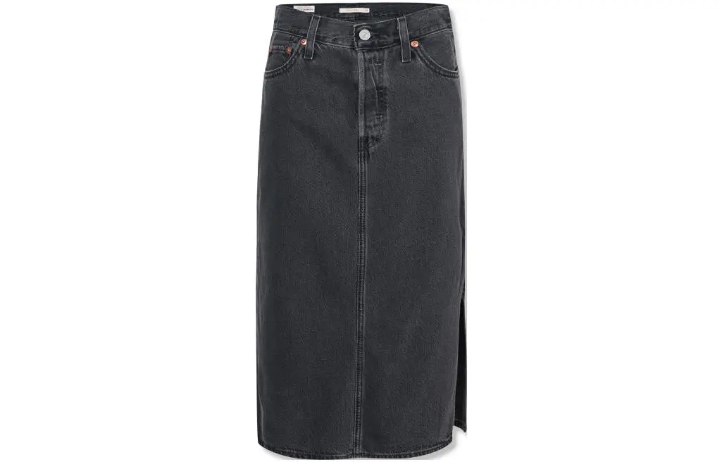 Levi's Casual Long Skirts Women's Smoke Gray Moderate Mid-Length Other