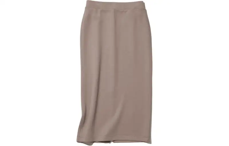 UNIQLO Casual Long Skirts Women's Camel Moderate Mid Length A Line Skirt