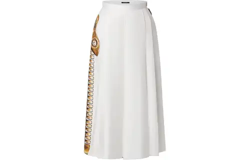 LOUIS VUITTON Casual Long Skirt Women's White