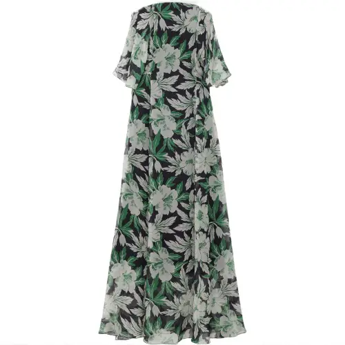 LOEWE Floral Printed Off Shoulder Dress
