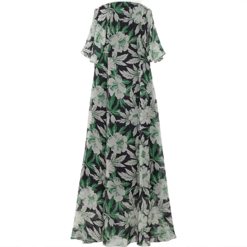 LOEWE Floral Printed Off Shoulder Dress