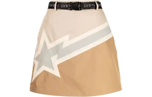 A Bathing Ape logo print-embellished A-line skirt