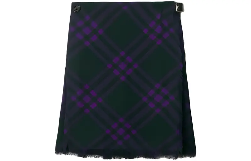 【Previous SeasonFinal Sale】Vintage Check wool straight skirt