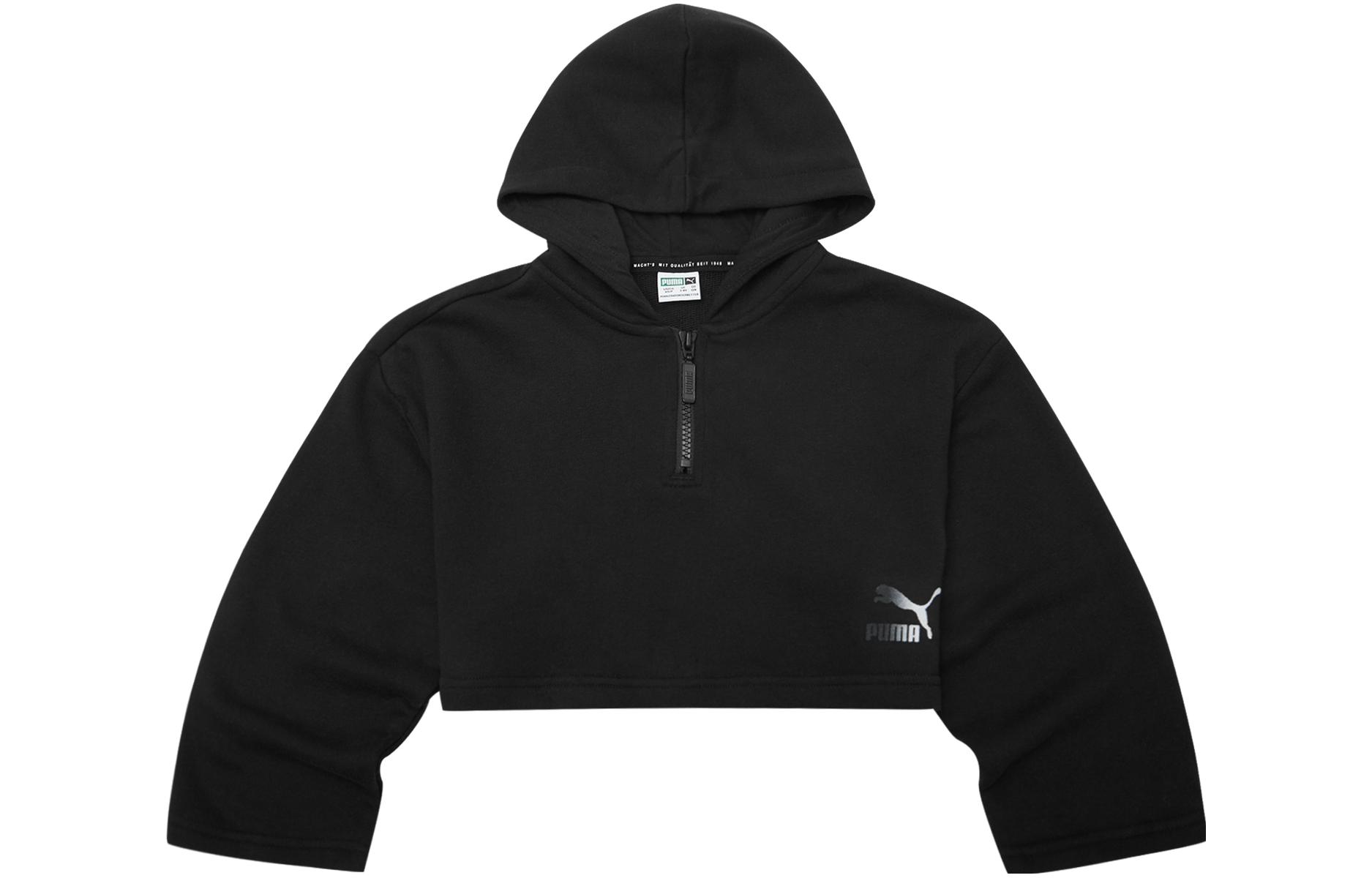 Женская худи PUMA PUMA GRL CROPPED (черный)