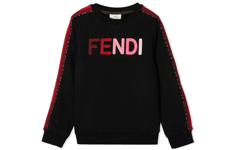 Свитшот Fendi с вышитым логотипом (черный)