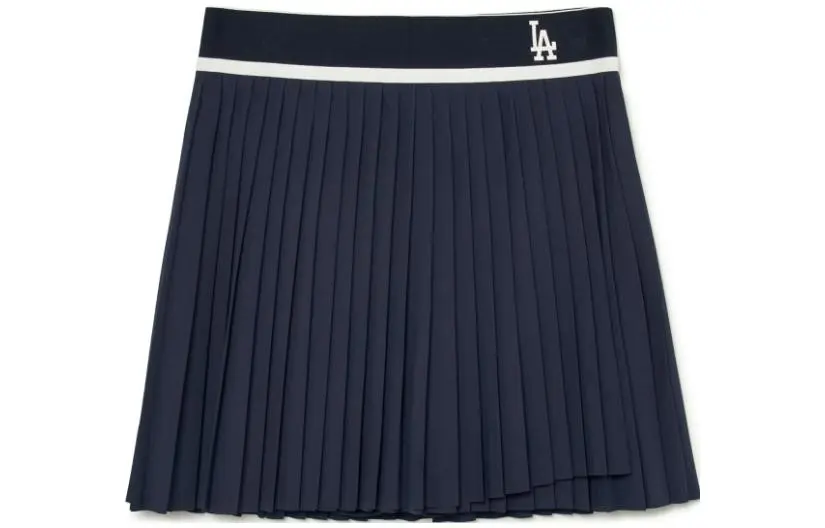 MLB Casual Short Skirts Women's Navy Moderate Short Pleated Skirt