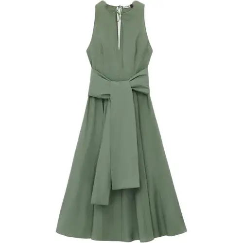 LOEWE Sleeveless Wrap Midi Dress