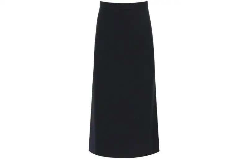 Balenciaga Casual Long Skirt, Regular Fit Women's Black