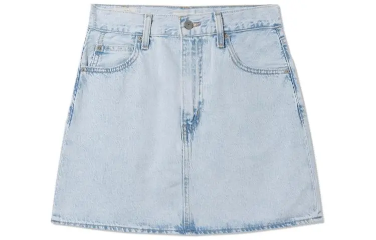Levi's Denim Short Skirts Women's Blue Moderate Short A-line Skirt