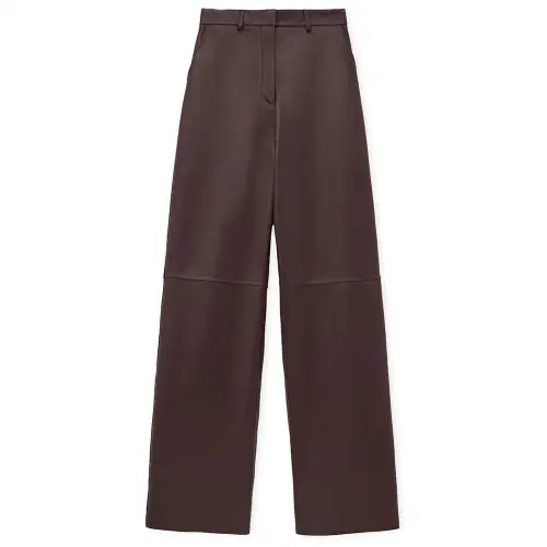 LOEWE Leather Straight Leg Trousers