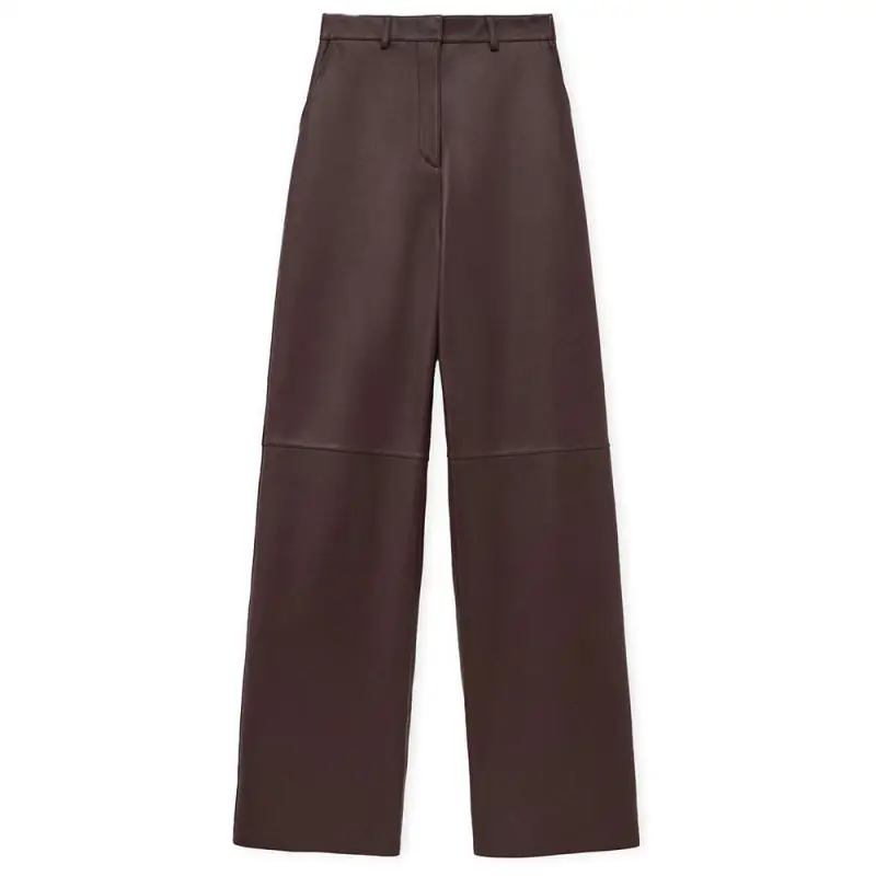 LOEWE Leather Straight Leg Trousers