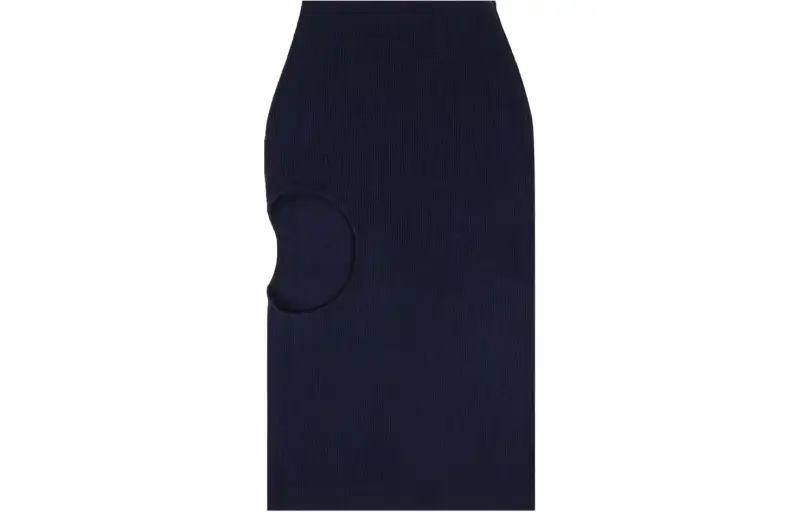 OFF WHITE Casual Long Skirt, Regular Fit Women's Blue