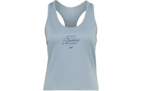 Reebok Sleeveless Sports Shirts Women's Gray Blue Racerback