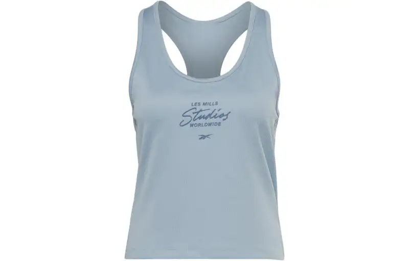 Reebok Sleeveless Sports Shirts Women's Gray Blue Racerback