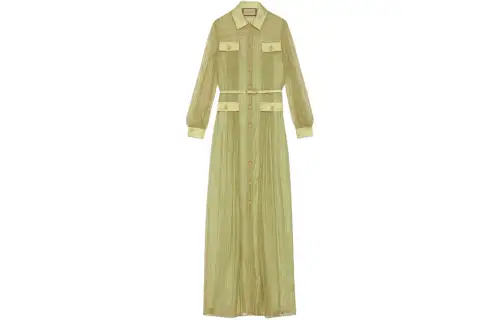 GUCCI Long Sleeved Dress Women's Green