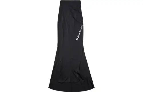 Balenciaga Sporty B Curved Hem Maxi Skirt