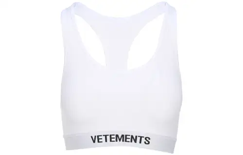 Vetements Logo Sports Bra 'White'