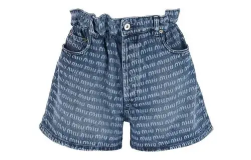 【Previous Season】logo-print mini denim jeans
