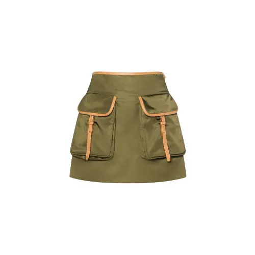 PRADA SS24 Casual Short Skirts Women's Green