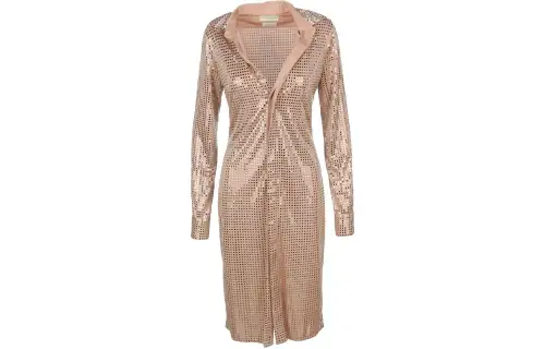 Bottega Veneta Embellished Mosaic Shirt Dress