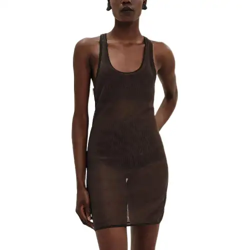 HERMES SS25 Sleeveless Dress Women's Brown
