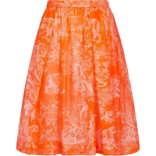Christian DIOR All Over Patterned Pleated Skirt