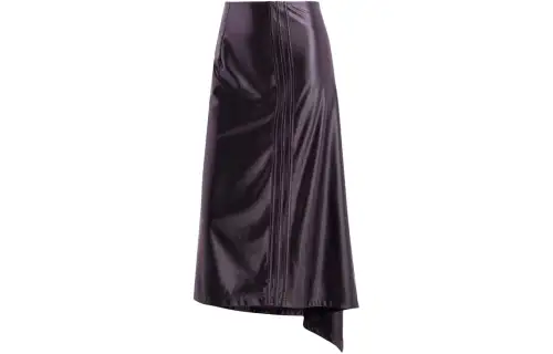 Adidas Originals High Waisted Satin Skirt Casual Long Skirt Women's Aurora Black