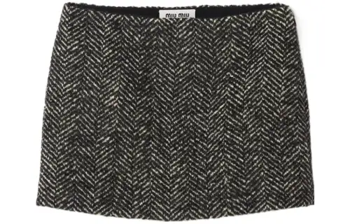 MIU MIU FW23 Casual Short Skirts Women's Black