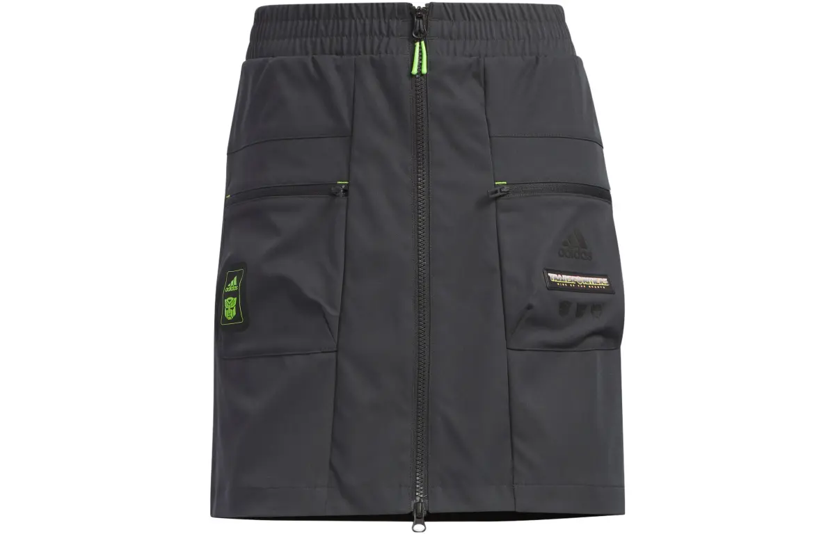 Adidas X Transformers Cargo Short Skirts Women's Carbon Black Thin Short Cargo Skirt