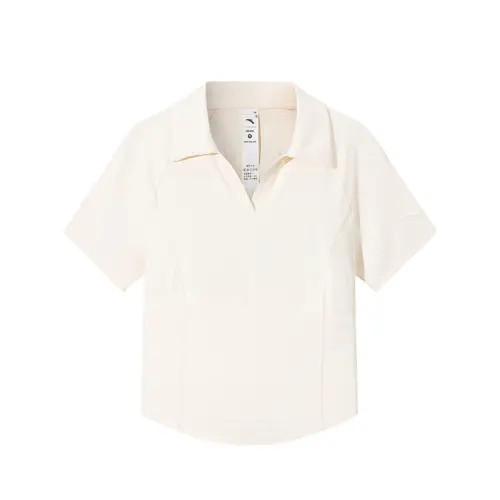 Anta Variety Training Collection Polo Shirt Women's Corn White