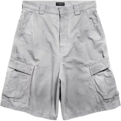 Balenciaga Cargo Shorts Loose Fit Men's Gray