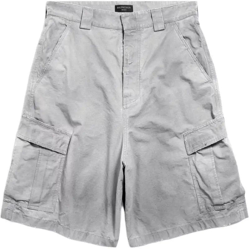 Balenciaga Cargo Shorts Loose Fit Men's Gray