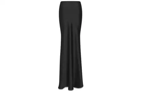 SAINT LAURENT Casual Long Skirt Women's Black