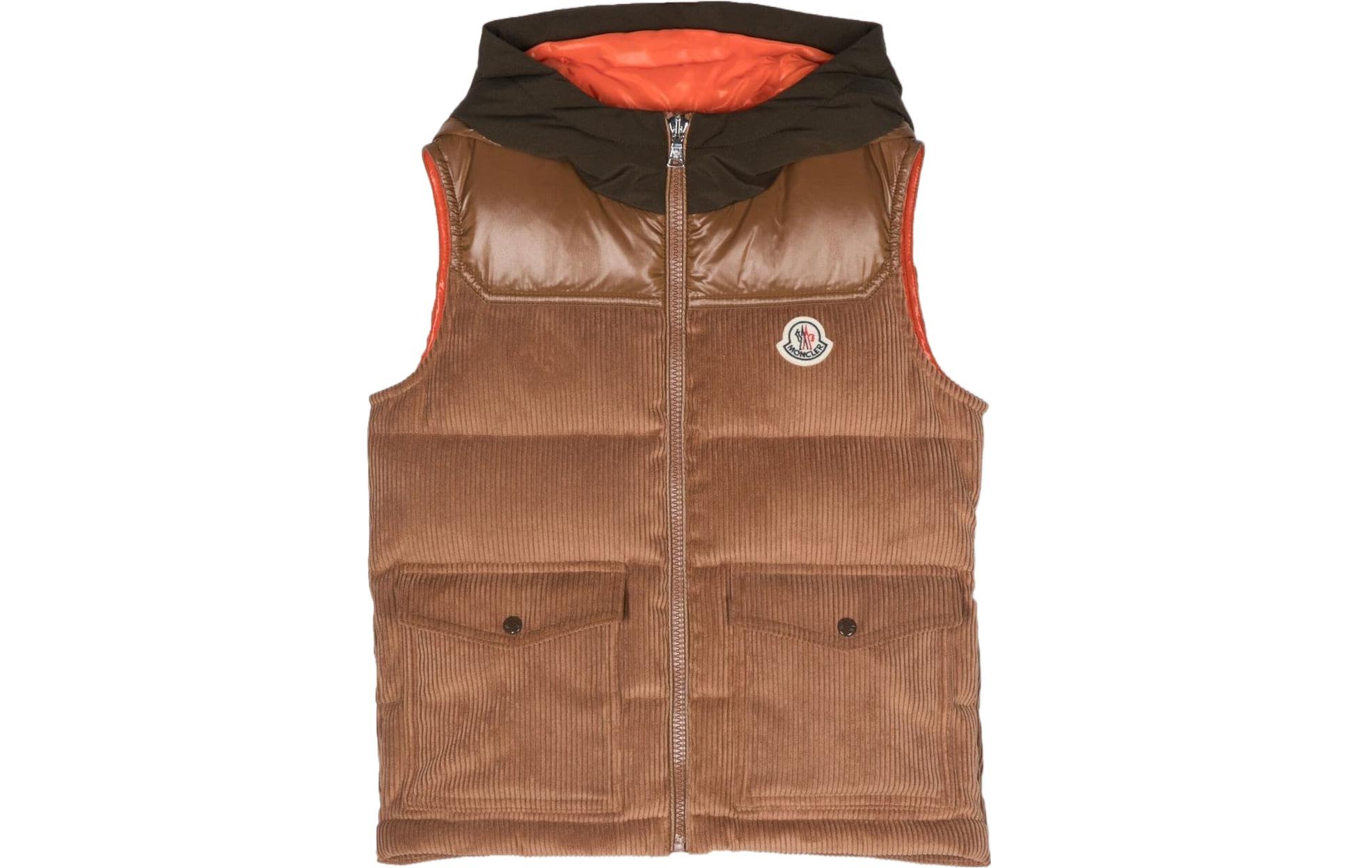 Детская куртка Moncler Moncler FW22 Logo (коричневая)