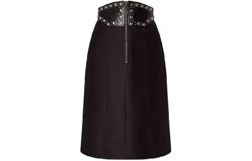 LOUIS VUITTON SS24 Casual Long Skirt Women's Black