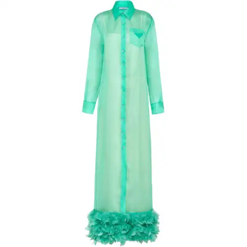 PRADA Long Sleeved Dress Women's Mint Green