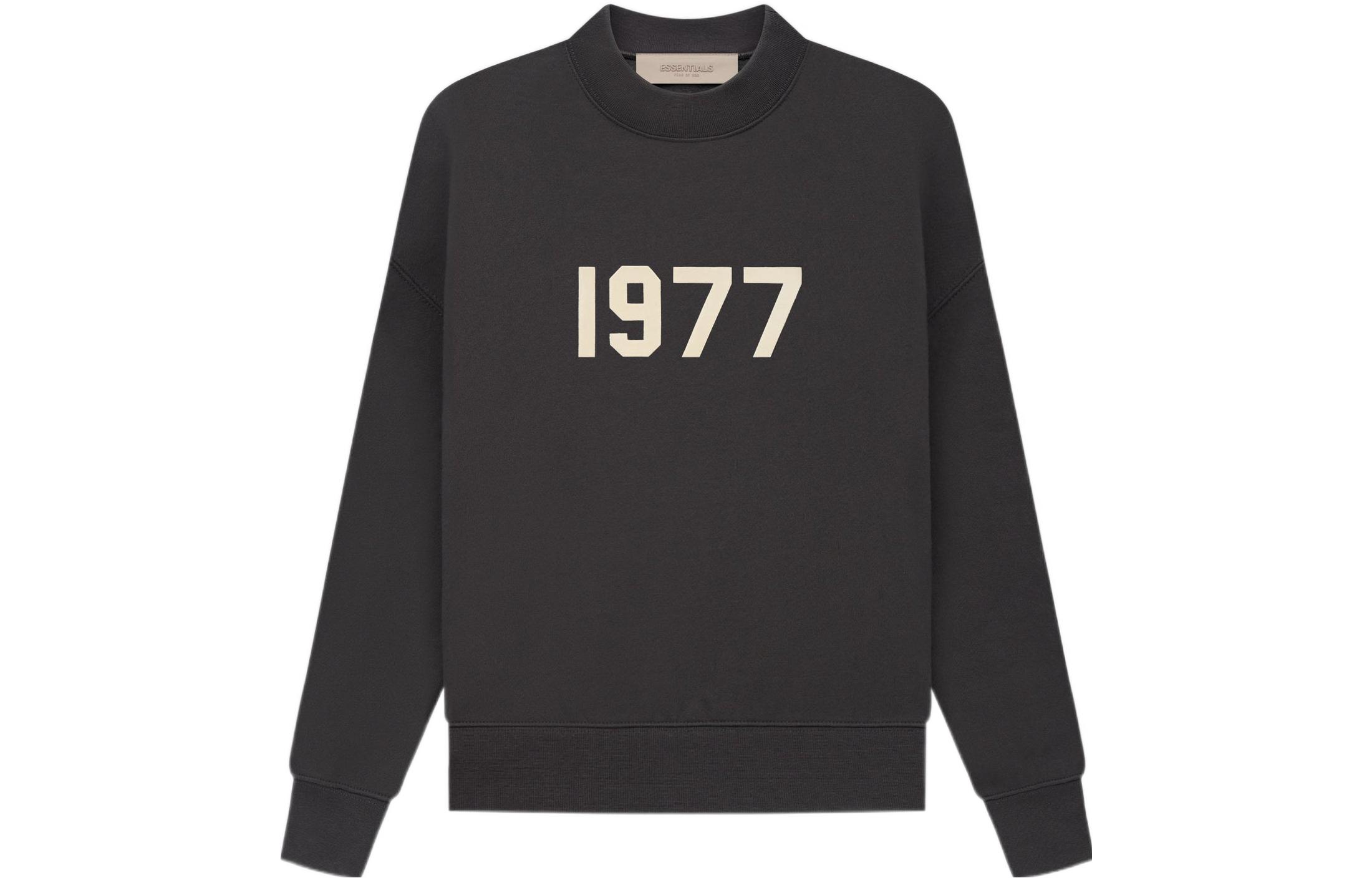 Детская одежда Fear Fear of God Essentials SS22 Kids Crew Neck Sweatshirt Iron 1977 (черно-серый)