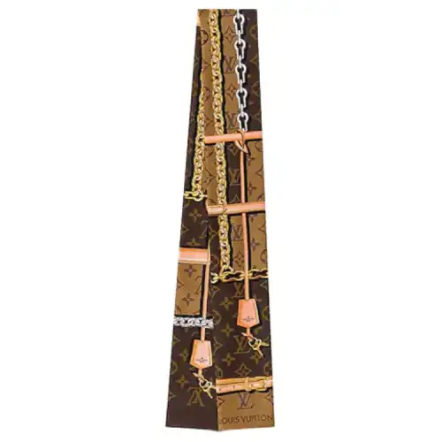 LOUIS VUITTON Monogram Confidential Silk Hair Bands Women's