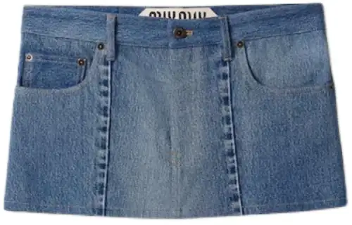 MIU MIU Denim Short Skirts Women's Blue