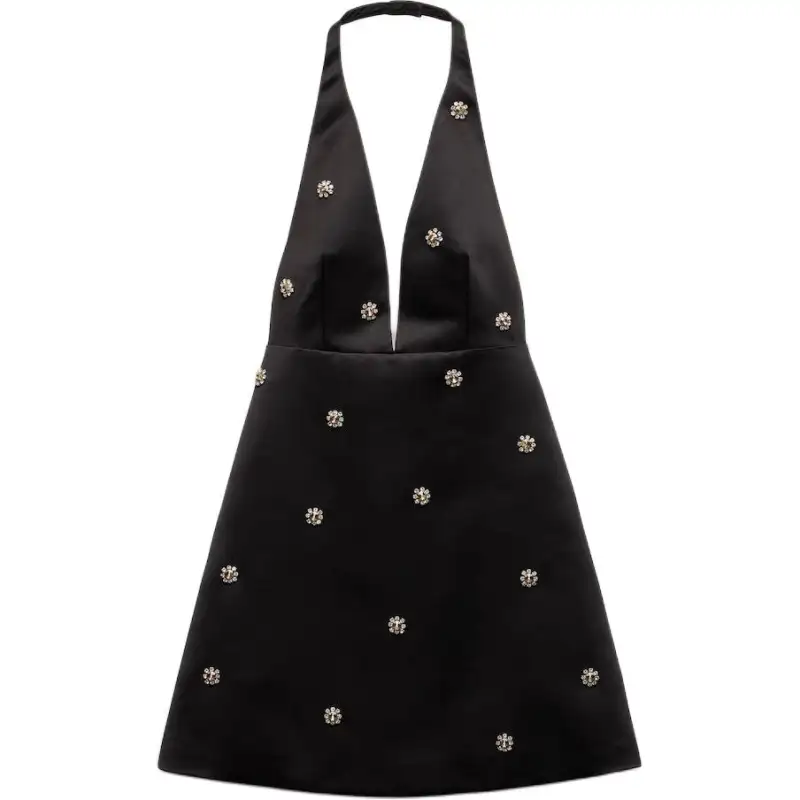 PRADA FW24 Slip Dress Women's Black