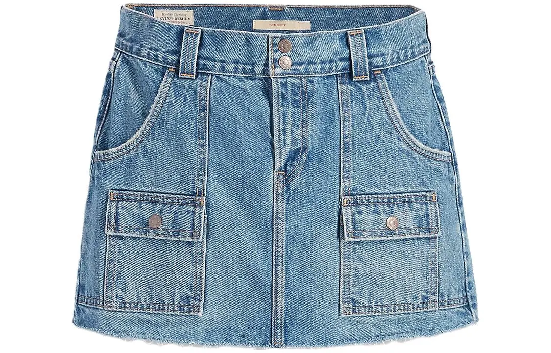 Levi's Denim Short Skirts Women's Blue Moderate Short Other