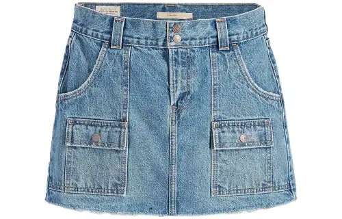 Levis Denim Short Skirts Women's Blue Moderate Short Other