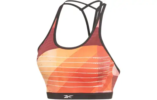 Reebok Kirei Fit Aop Bra Sports Underwear Women's Orange