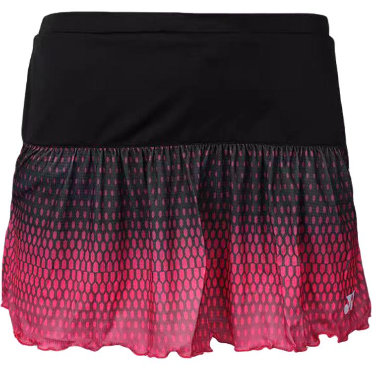 YONEX Badminton Skirt Women’s Black Red Gradient