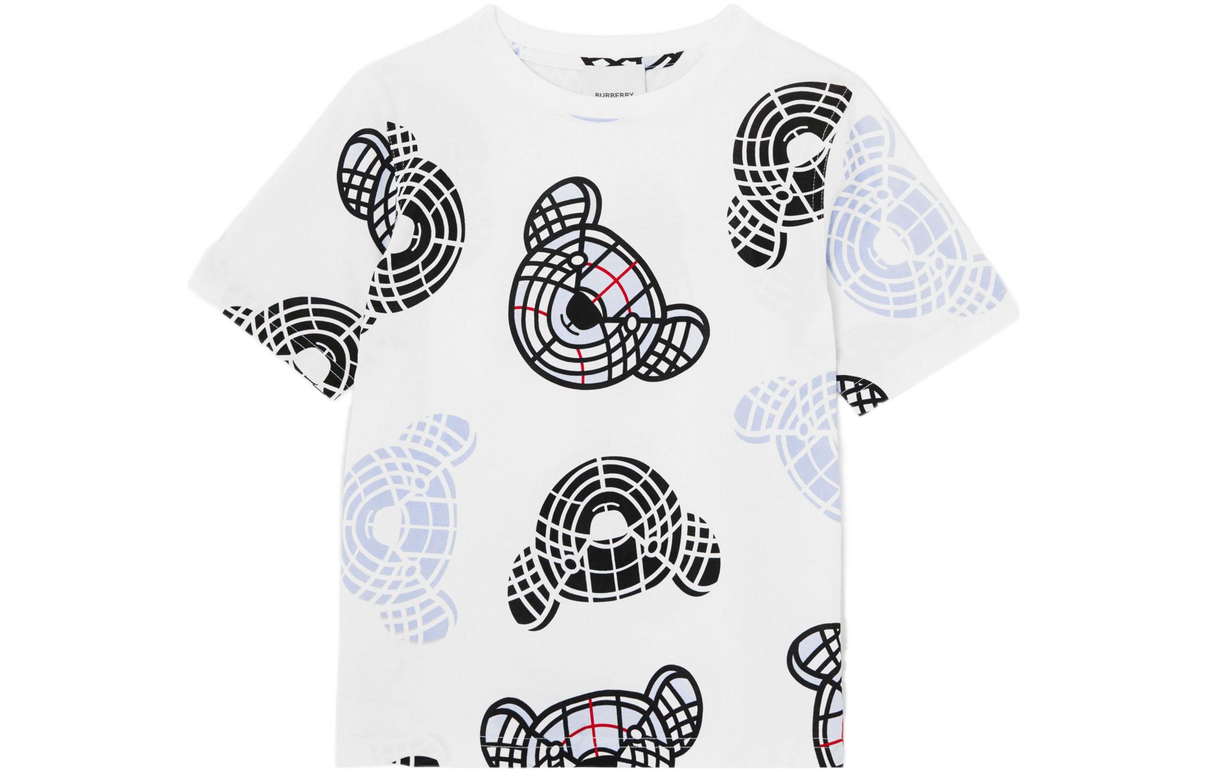 Мужская футболка Burberry Bear Print (белая)