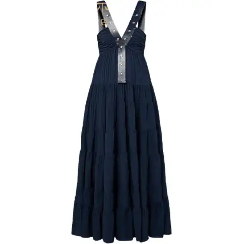 LOUIS VUITTON Sleeveless Dress Women's Marine Blue