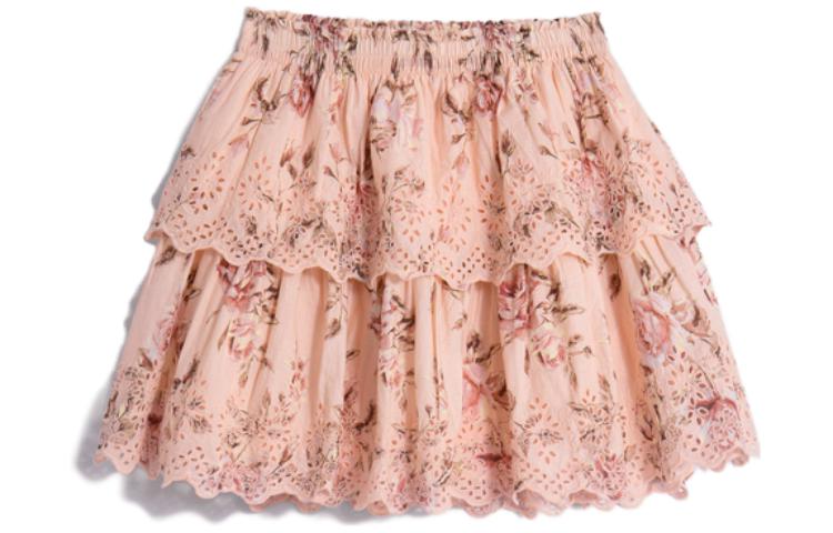 GAP X LoveShackFancy Floral Flippy Skirt Pink Multi Floral