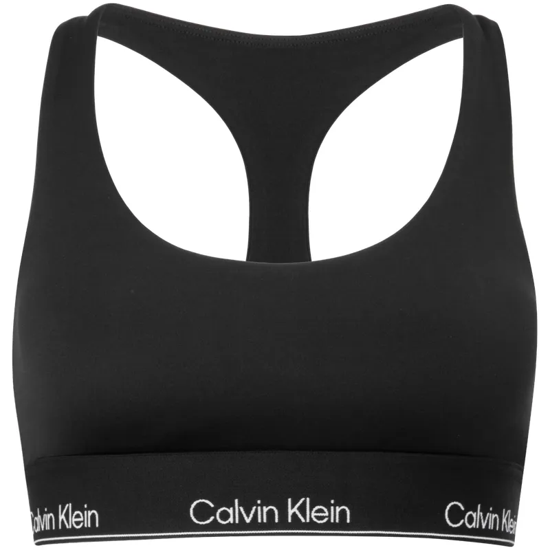 Calvin Klein logo-waistband sports bra