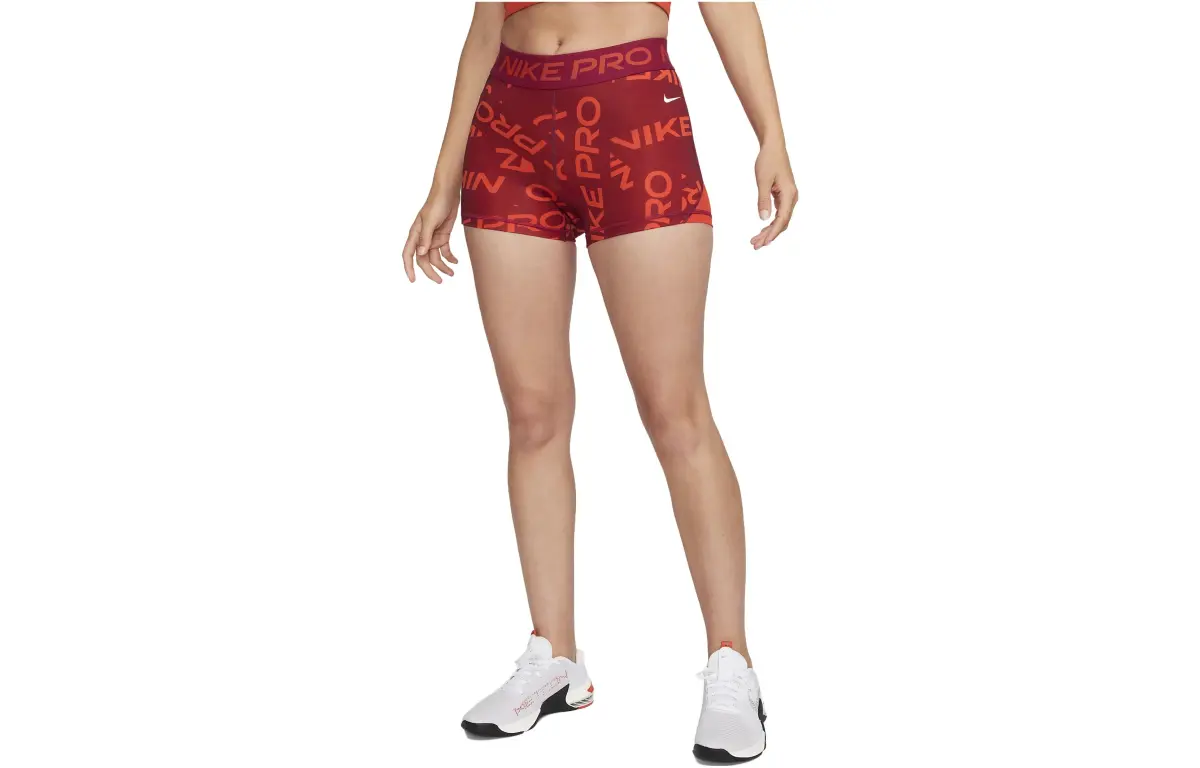 Nike Sports Shorts Women's Noble Red Moderate Straight Fit Pants